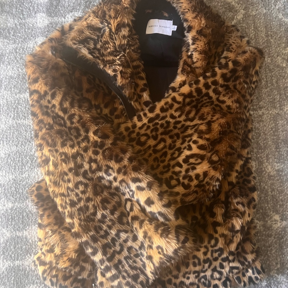 EUC Rebecca Minkoff Leopard Jacket SZ M fits like L!